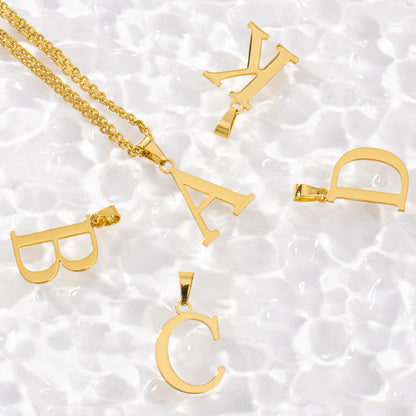 A-Z English Letter Pendant Metal Choker For Women's Day Wedding Party Romantic Fashion Jewelry Accessories Wholesale