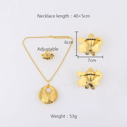 Bee Earrings & Ring Jewelry Set, Luxury Bridal Gift for Valentine Wedding Anniversary, Elegant Jewellery Woman Accessor