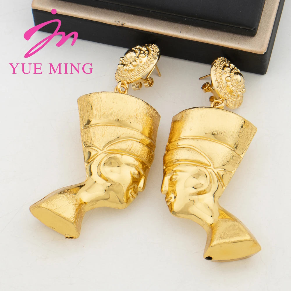 African Map Drop Earrings Women Gold Color Jewelry Wedding Party Originality Animal Earrings Ornaments Gift Jewellry Accessories