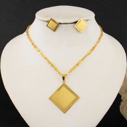 Italy  Necklace & Earring Set for Women, Lightweight Jewelry Gift for Party Wedding Daily Wear