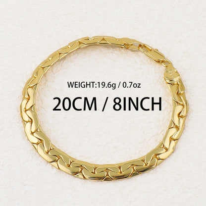 Vintage Stainless Steel Simple Chain Metal Bracelet Necklace for Men Women Punk Hip Hop Chain Jewelry Friends Party Gift