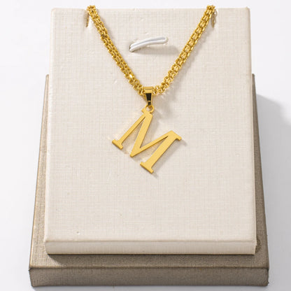 Initial Name Letter Custom Jewelry Personalized Pendant Necklace Handmade Detachable Cursive Nameplate Choker Women Men Couple