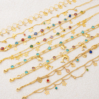 Female Heart Anklets Bracelet Sandals Foot Jewelry Leg New Anklets on Foot Bracelets for Women Leg Chain Jewelry Accessories