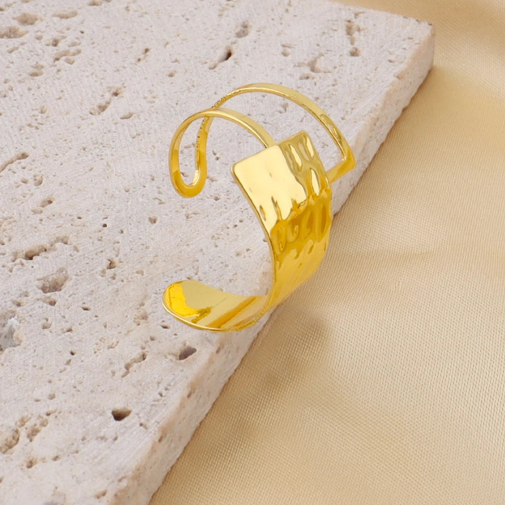 Women Girls Adjustable Open Cuff Bracelet, Exaggerated Hip-Hop Wristband, Unique Fashionable Streetwear Jewelry Gift, Trendy Wid