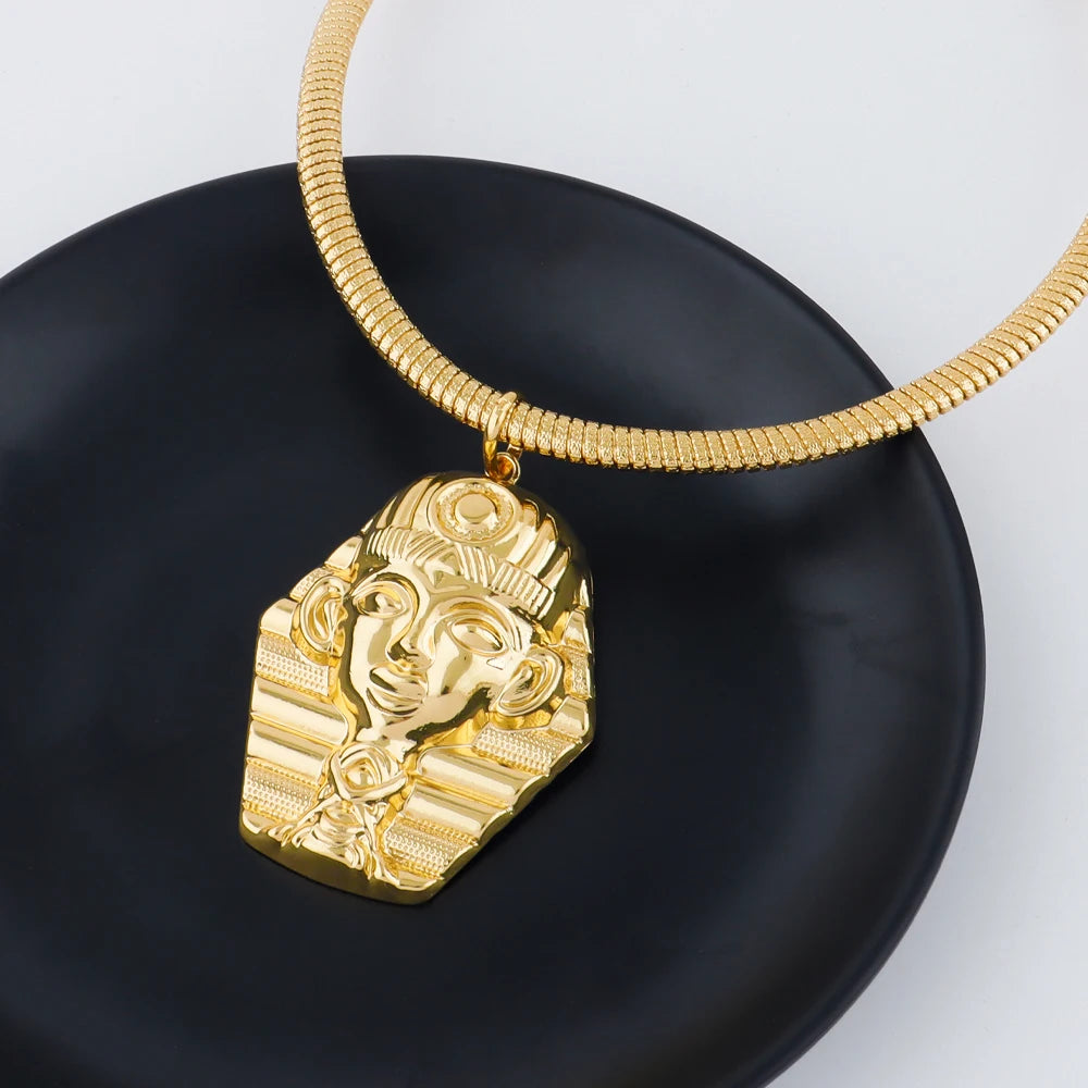 plated jewelry accessories italian hot selling wedding party Egyptian Pharaoh earrings bracelet ring earrings necklace