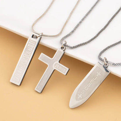 Stainless Steel Pendant Necklace For Women Men America Personalized Nigeria Hip Hop Jewelry Gift For Party Easter Mother's Day