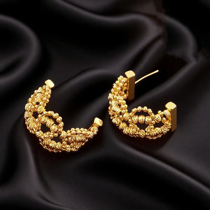 Luxury Gold Plated Necklace Earrings Ring Bracelet Jewelry Set for Women Man Dubai Noble Design Jewelry Gift for Party Wedding