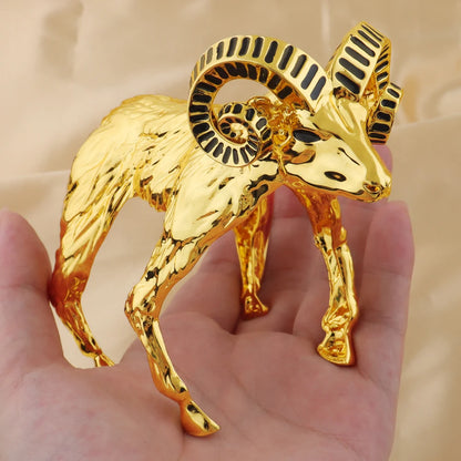 Punk Retro Sheep Head Bangles ring for women  jewelry set 24k gold bangles Gothic Creative Fashion Rings Accessories Party Gifts