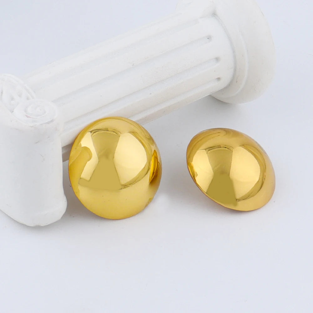 316L Stainless Steel Retro Exaggerated Geometric Round Design Earrings For Women European American Style Large Earrings Jewelry