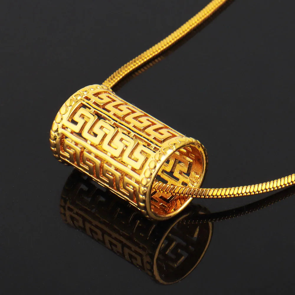 Gold Plated Copper Jewelry Set for Women Vintage Elegant Necklace and Earrings Set Clavicle Chain Romantic Jewelry Gift