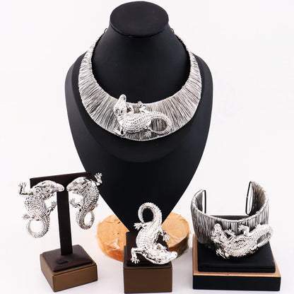 Earring Set & Necklace for Women, Fashion Wedding Party Bangle Ring Jewelry Sets Gift Jewellery Woman Daily Wear