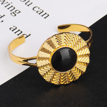 Joyería de oro de alta calidad para niñas, juego de joyas de oro etíope, juego de collares con aretes de boda africana de Dubái