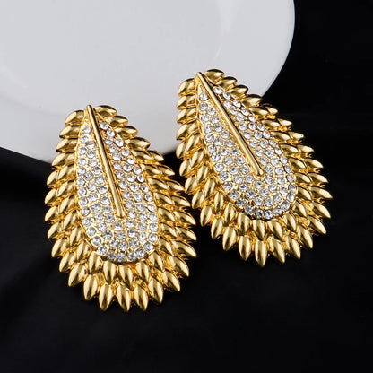 Luxury Africa Dubai Full Zircon Bridal Jewelry Set Necklace Earrings Ring Bracelet for Women Wedding Party Gift Jewellery Woman