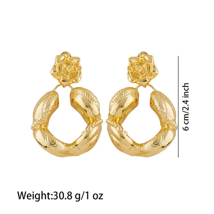Dubai Luxury 18K Gold Plated Earrings African Hoop Earrings For Women Jewelry Sets Indian Nigerian Wedding Jewellery Party Gifts