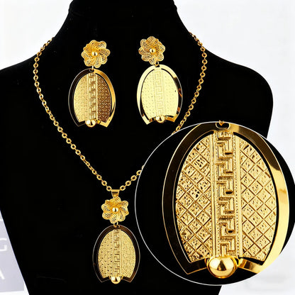 316L stainless steel gold color jewelry set women necklaces earrings Personality Simple Punk Retro wedding party gift
