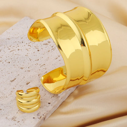 High Quality Irregular Geometric Open Bracelet Bangle Set for Women  halloween Women Jewelry Fashion