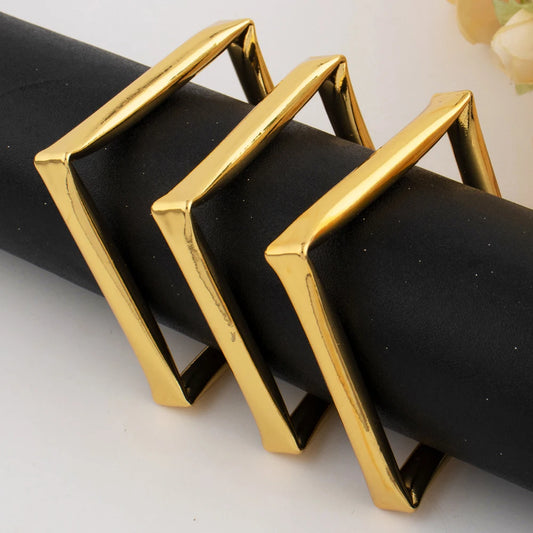 316L stainless steel gold-plated bracelet Vintage Elegant Geometry Design Bangle Bracelet Golden Color Jewelry Gift