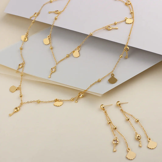 316L Stainless Steel Gold Color Long Necklace For Women Fashion Dainty Choker Clavicle Chain Jewelry Gift Wedding