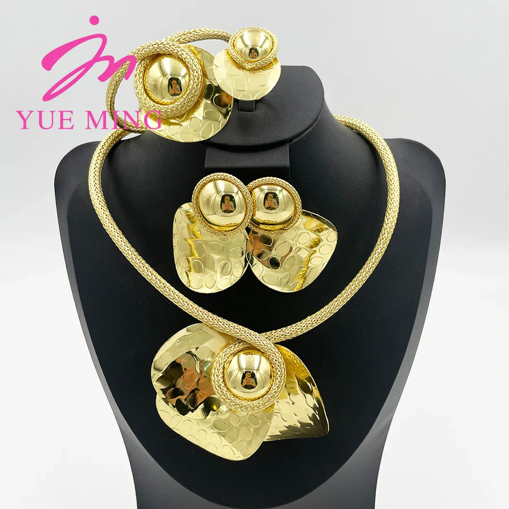 Yueming Luxury Flower Jewelry Set