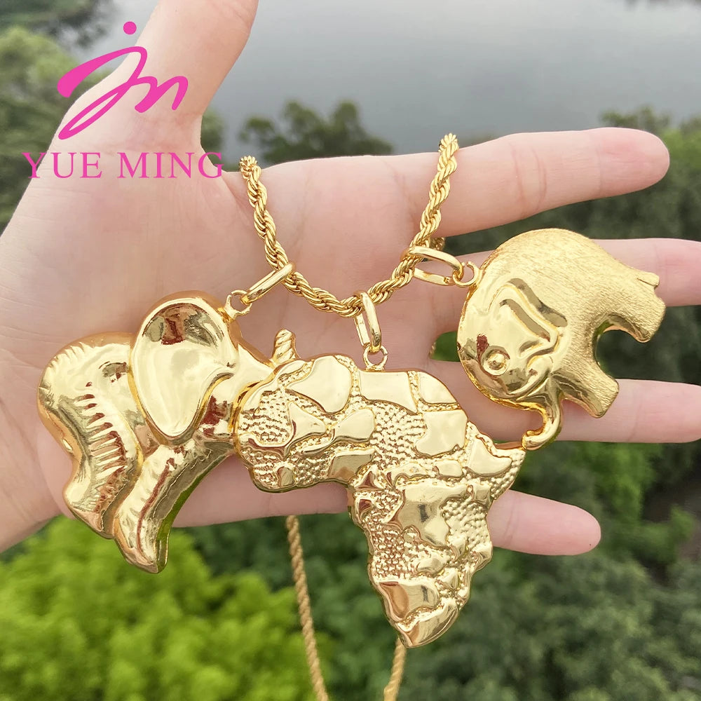 3pcs Pendant with 60cm Chain For Women Men 18k Gold Plated Copper Animal Pattern Pendant Fashion Jewelry Daily Wear Anniversary - YUEMING JEWELRY