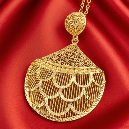 Dubai Gold-Tone Bridal Set: handcrafted earrings, necklace & ring, zircon sparkle, lightweight alloy, wedding gift, Indian Niger