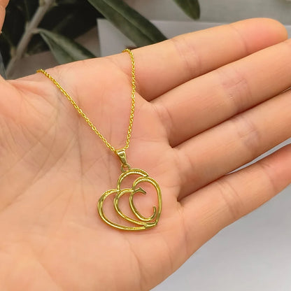 Dainty Letter Necklaces Stainless Steel For Women Gold Color Minimalist love Necklace Femme Wedding Jewelry Gift