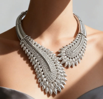 Italian Plated Jewelry Set for Women - Large Color Lady Necklace Earrings Bracelet Ring - High Quality Wedding Jewelry