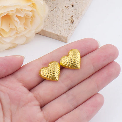 Stainless Steel Heart Jewelry Set for Women, Trendy Wedding Gift Earrings Necklace Bracelet Ring, Fashion Female Access