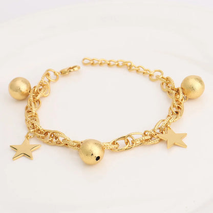 France Animal Flower Pendant Chain Bracelet for Women, Stainless Steel Africa Wedding Party Gift, Trendy Daily Accessor