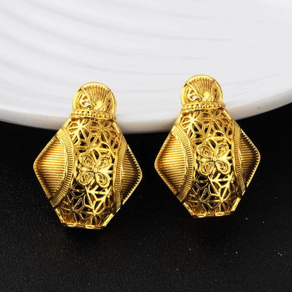2025 Dubai -Plated Luxury 3Pcs Jewelry Set for Women – Elegant Necklace, Ring & Earrings, Bridal Gift for Nigeria Weddi