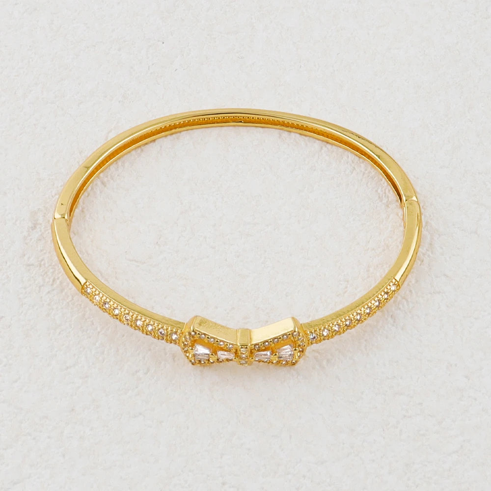 18K Shiny Gold Color Bracelet Ring Set Dubai Jewelry Designer Jewelry Ladies Fashion Bracelet Wholesale Jewelry Set