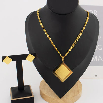Italy  Necklace & Earring Set for Women, Lightweight Jewelry Gift for Party Wedding Daily Wear
