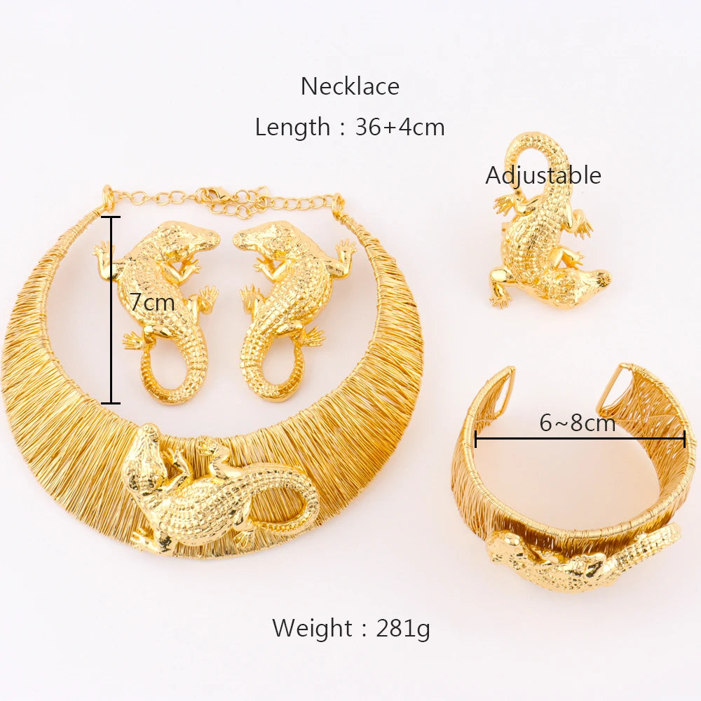 Earring Set & Necklace for Women, Fashion Wedding Party Bangle Ring Jewelry Sets Gift Jewellery Woman Daily Wear