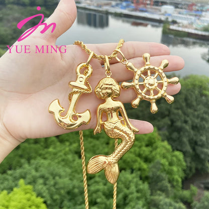 3pcs Pendant with 60cm Chain For Women Men 18k Gold Plated Copper Animal Pattern Pendant Fashion Jewelry Daily Wear Anniversary - YUEMING JEWELRY