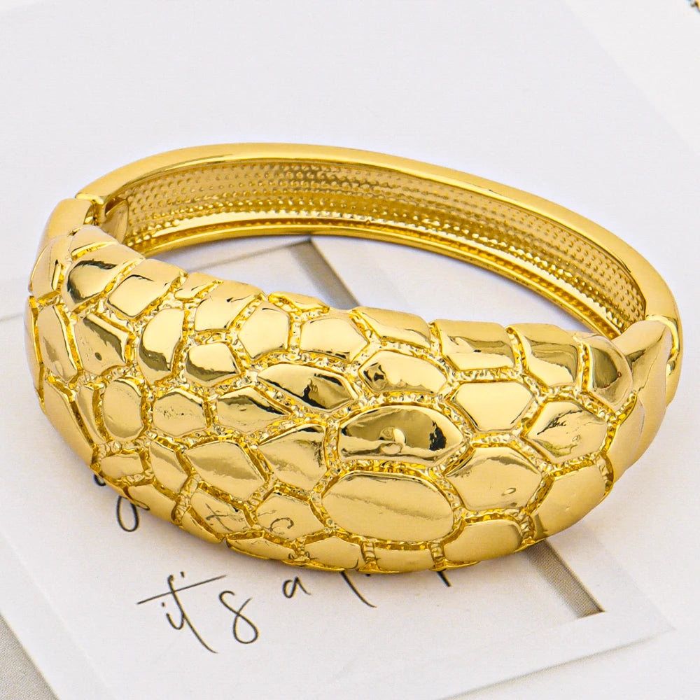 Dragon Pattern Necklace, Earrings, Ring & Bangle Set for African Woman, Luxury Gift for Women’s Day, Exquisite Jewelry