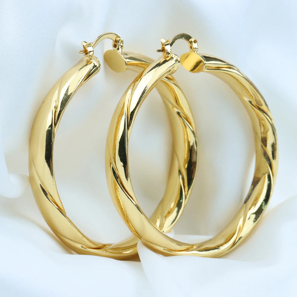 2025 Chic 6.5 cm Oversized Hoop Earrings for Women, Lightweight Statement Jewelry for Daily & Party