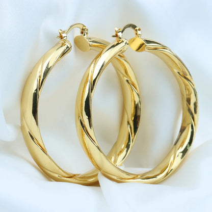 2025 Chic 6.5 cm Oversized Hoop Earrings for Women, Lightweight Statement Jewelry for Daily & Party