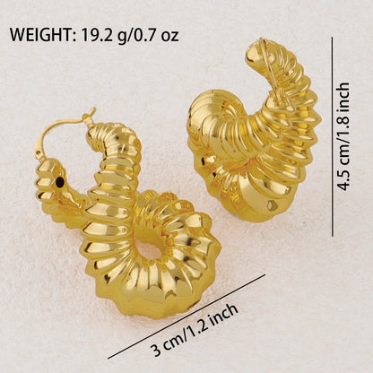 Dubai Luxury 18K Gold Plated Earrings African Hoop Earrings For Women Jewelry Sets Indian Nigerian Wedding Jewellery Party Gifts