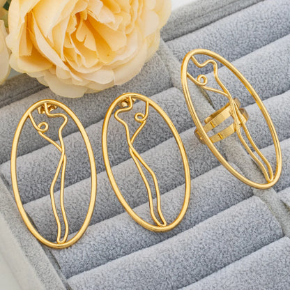 Luxury Earrings Set African Ring Dubai 18K Gold Plated Newest Jewelry Party Gift Set for Women Lady Jewelry Fashion Set