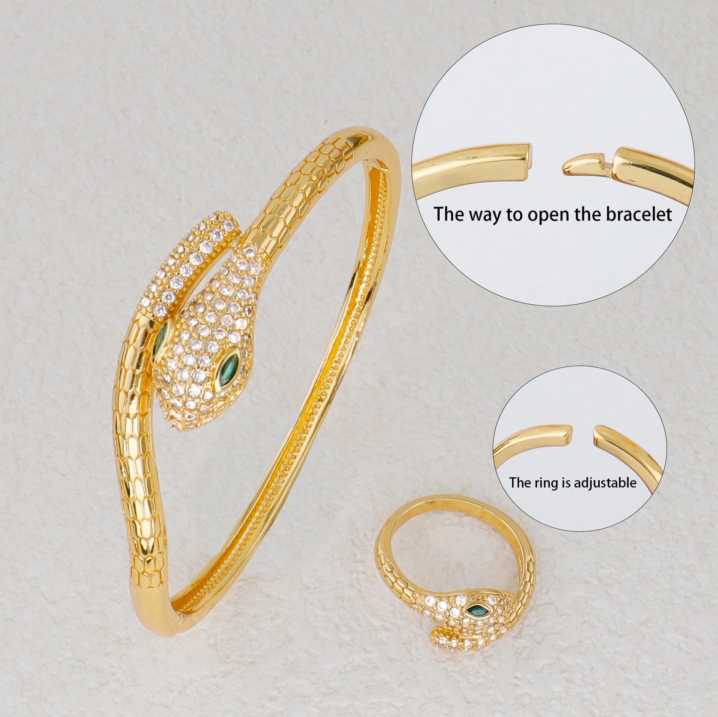 luxury jewelry accessories shine crystal design cocktail bracelet bangle ring bride weddings High Temperament  jewelry sets