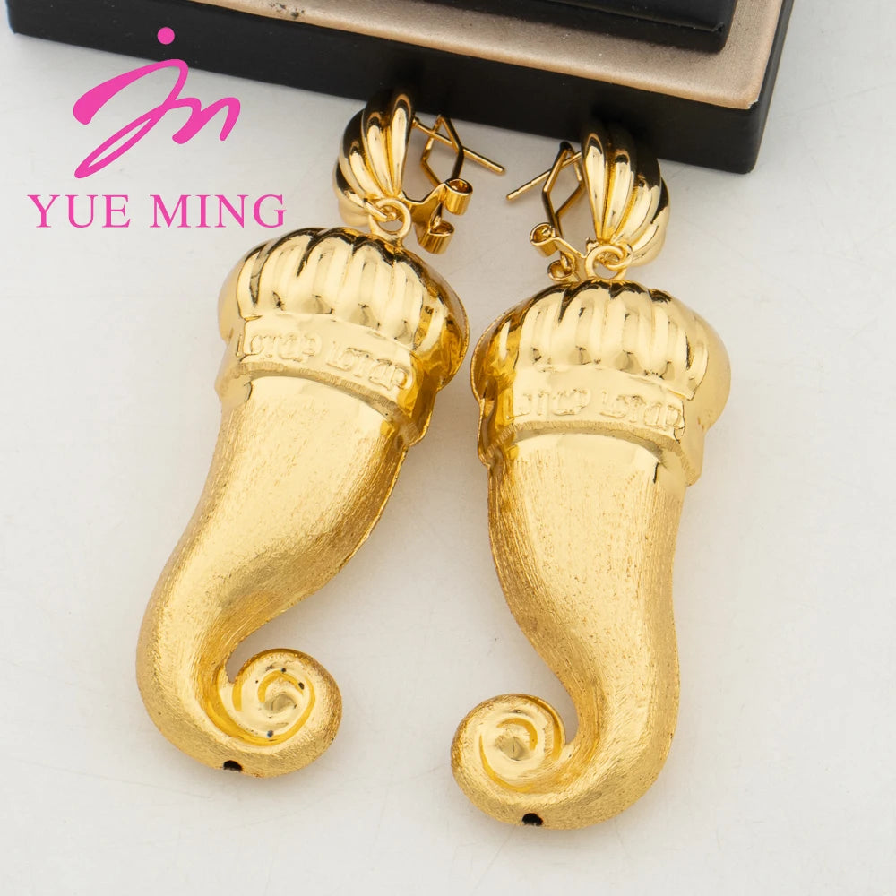 African Map Drop Earrings Women Gold Color Jewelry Wedding Party Originality Animal Earrings Ornaments Gift Jewellry Accessories