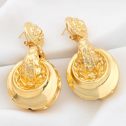 Trendy Drop Earrings for Women Geometric Hollow Out Bold Earrings Daily Wear Holiday Party Gifts Fashion Jewelry Accessories