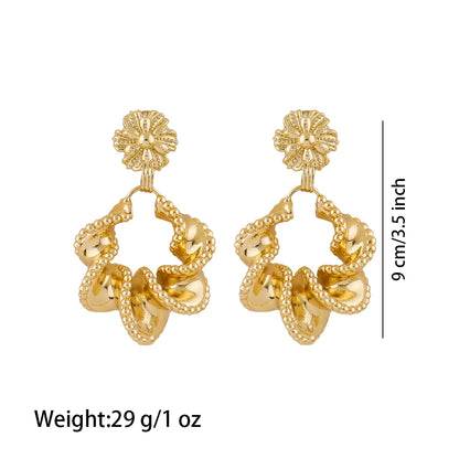 Dubai Luxury 18K Gold Plated Earrings African Hoop Earrings For Women Jewelry Sets Indian Nigerian Wedding Jewellery Party Gifts