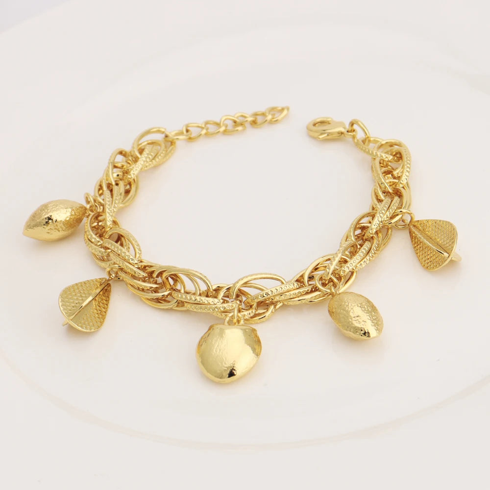 France Animal Flower Pendant Chain Bracelet for Women, Stainless Steel Africa Wedding Party Gift, Trendy Daily Accessor
