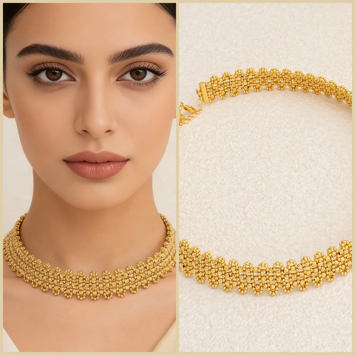 Jeweled 4-Piece Set Necklace Earrings Bracelet and Ring Handcrafted Water-Resistant and Hypoallergenic Fashionable Bridal Gifts