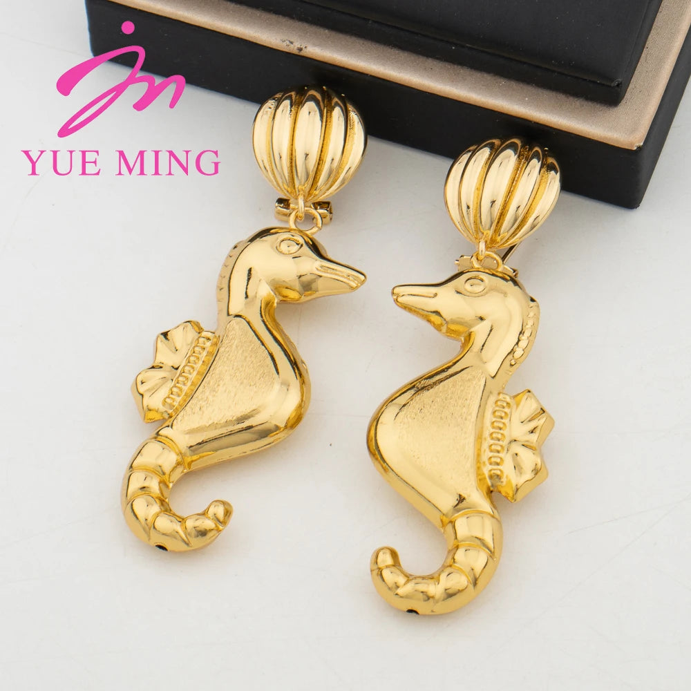 African Map Drop Earrings Women Gold Color Jewelry Wedding Party Originality Animal Earrings Ornaments Gift Jewellry Accessories