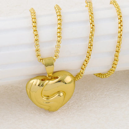 Heart Love Pendant Necklace & Double Earrings Jewelry Set for Women, Exquisite Wedding Gift, Minimalist Design Fashion Accessori