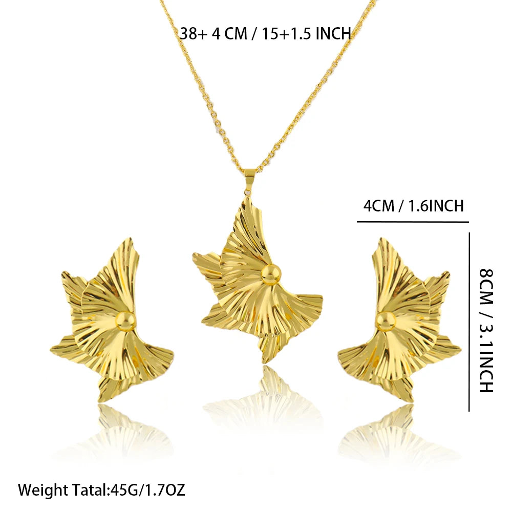Plated Round Tassel Jewelry Sets for Women – Elegant Necklace & Earrings for Wedding Party Gift Accessories