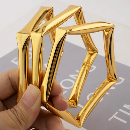 Plated Bracelet Punk Retro Simple Fashion Jewelry Hip-Hop High-End Accessories for Jewelry Gift Earring Set Minimalist Chic