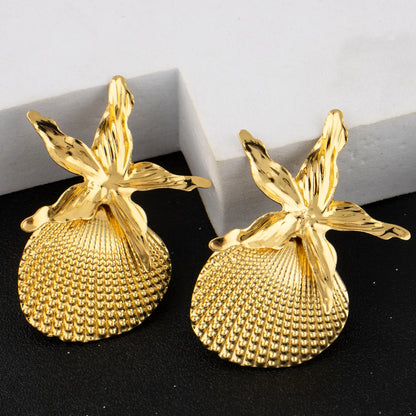 Exaggerated  Gold Color  Fashion Trend Chunky Hoop Earrings for Women free shipping halloween Charm African Wedding Party